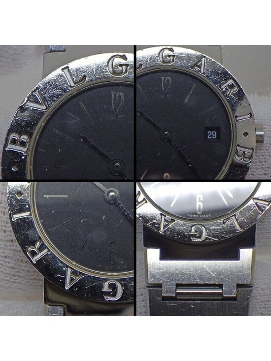 Bvlgari Watch Date Black Dial SS Quartz Analog main image 11